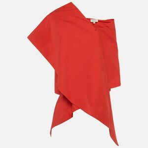 Isa Arfen Red Cotton Knot Detail Blouse S